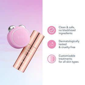 FOREO BEAR Mini in use on a model's face