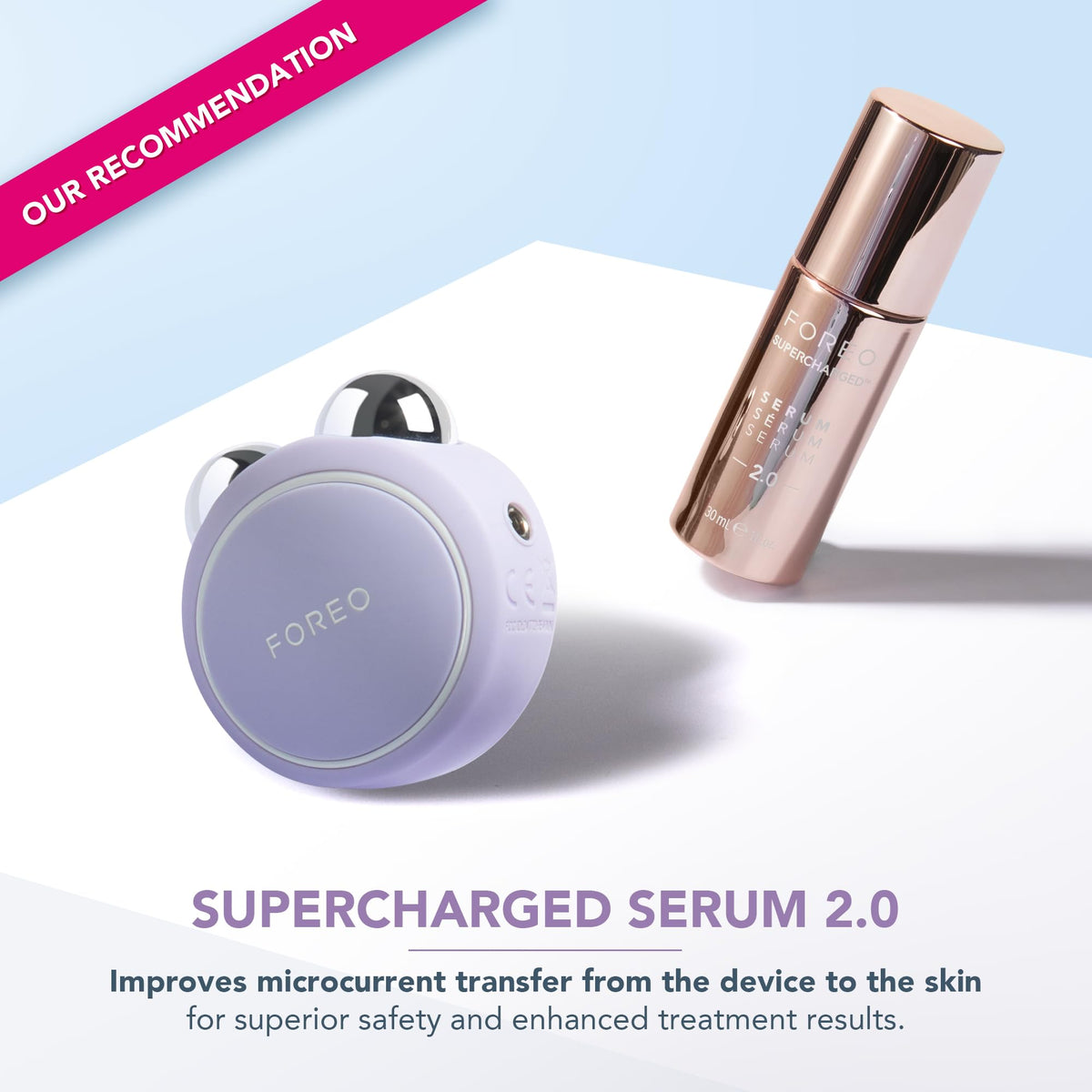 FOREO BEAR mini Microcurrent Facial Device in lifestyle setting