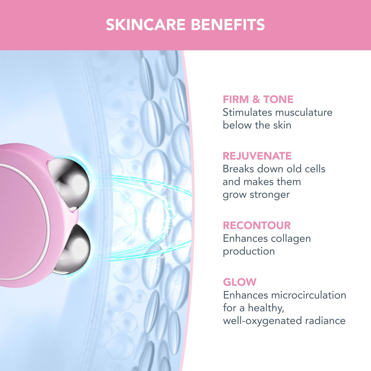 FOREO BEAR Mini showing microcurrent feature