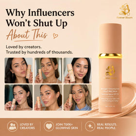 Forever Bloom Bio Mimic Foundation showing full coverage effect