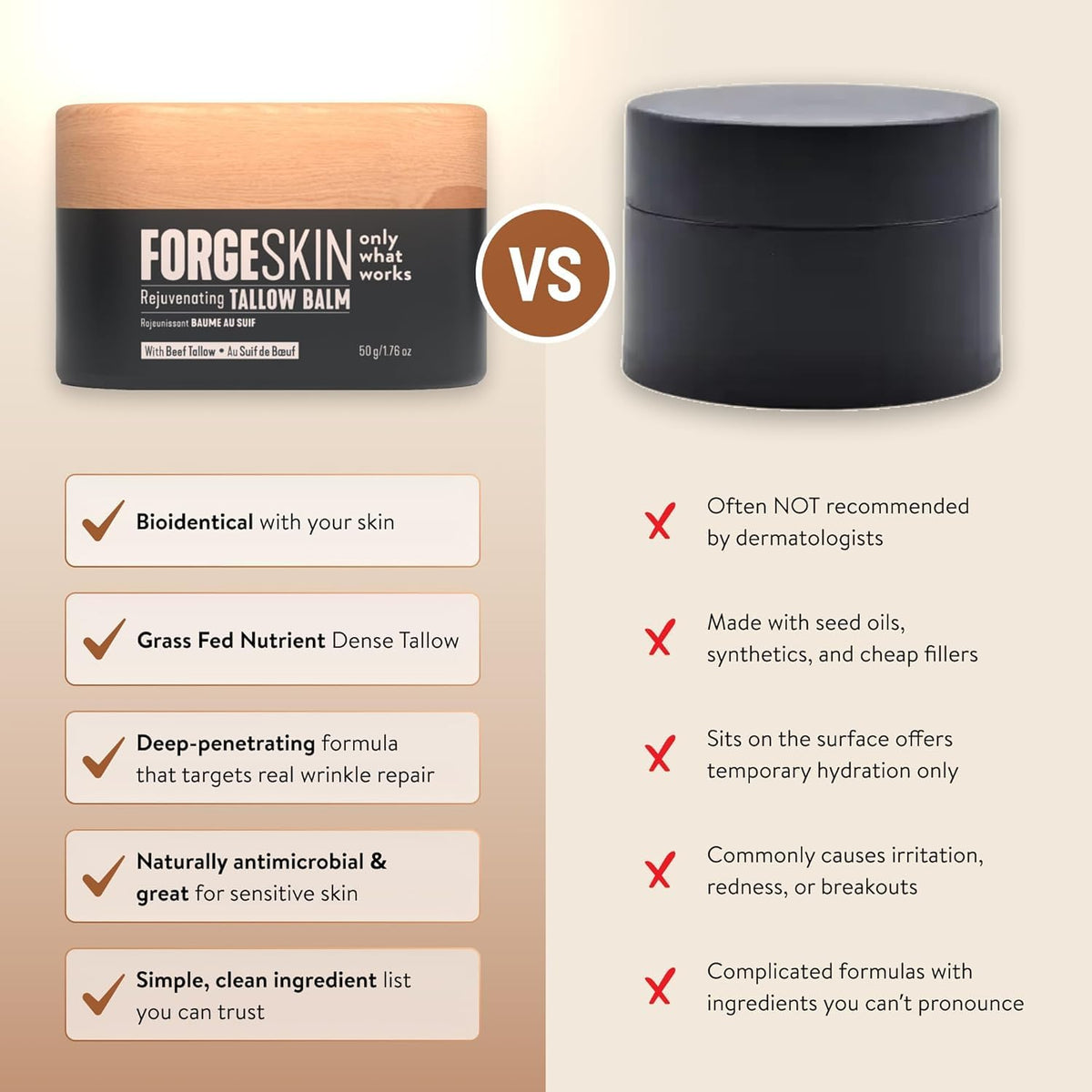 Forge Skin Beef Tallow Balm ingredients list