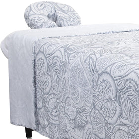 ForPro Designer Microfiber Massage Sheet Set front view, white