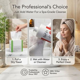 ForPro Disposable Face Towels packaging and dispenser