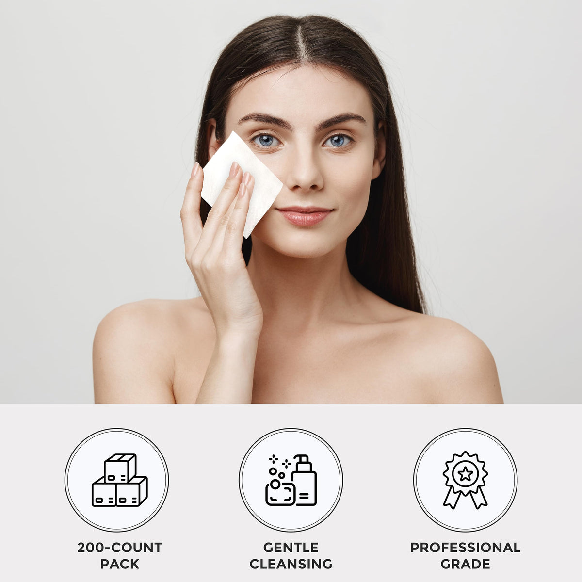 ForPro Lint-Free Esthetic Wipes 4x4 inch size comparison
