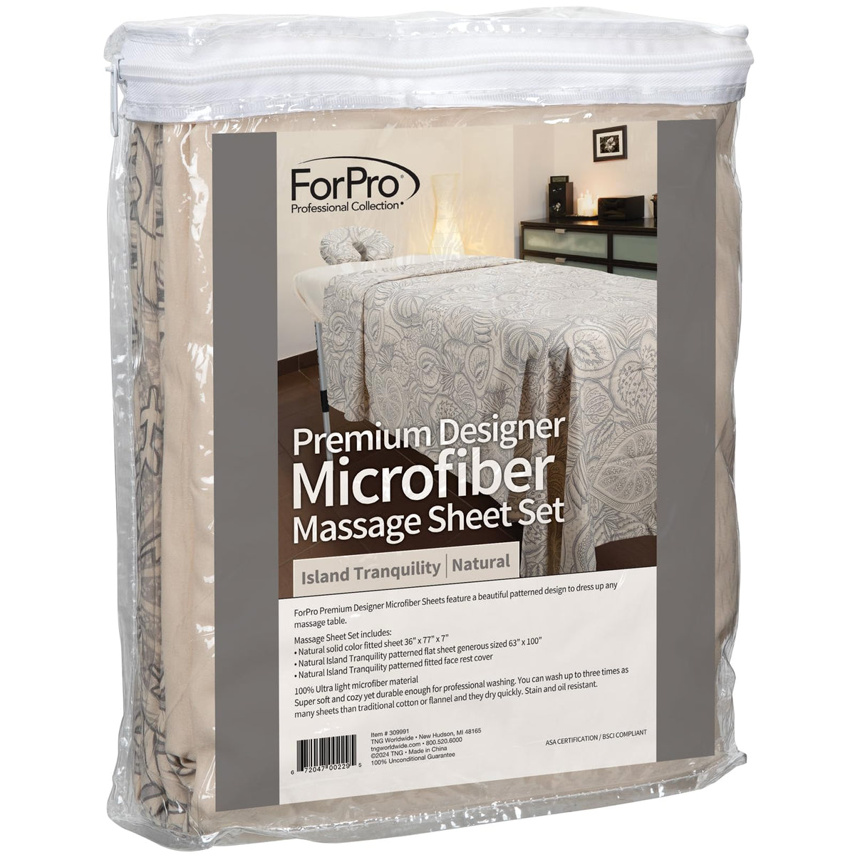 ForPro Massage Sheets set displayed on a massage table