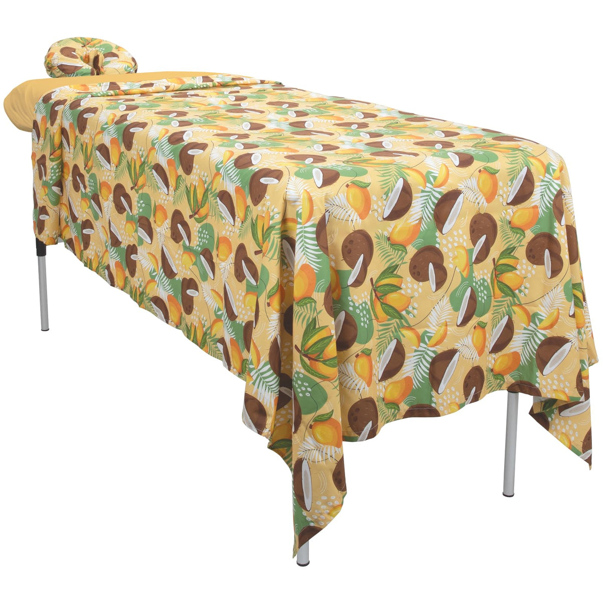 ForPro Microfiber fitted sheet in mango solid colour