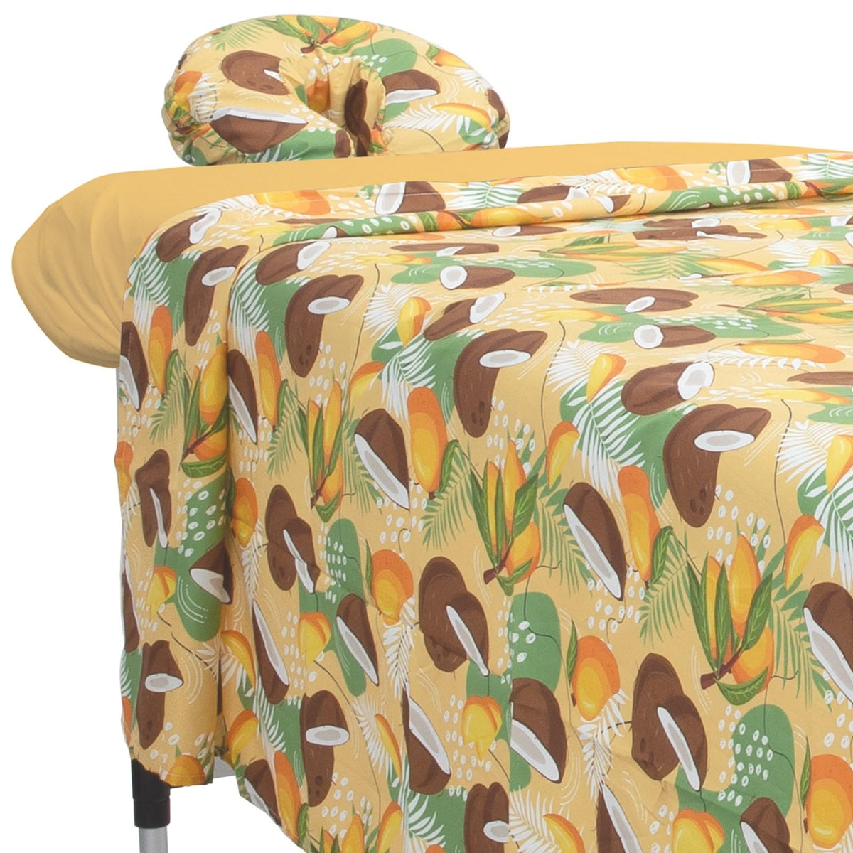 ForPro Microfiber Massage Sheet Set front view with Coco Mango design