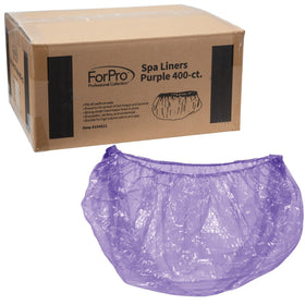 ForPro Professional Collection 400ct purple spa liners front view