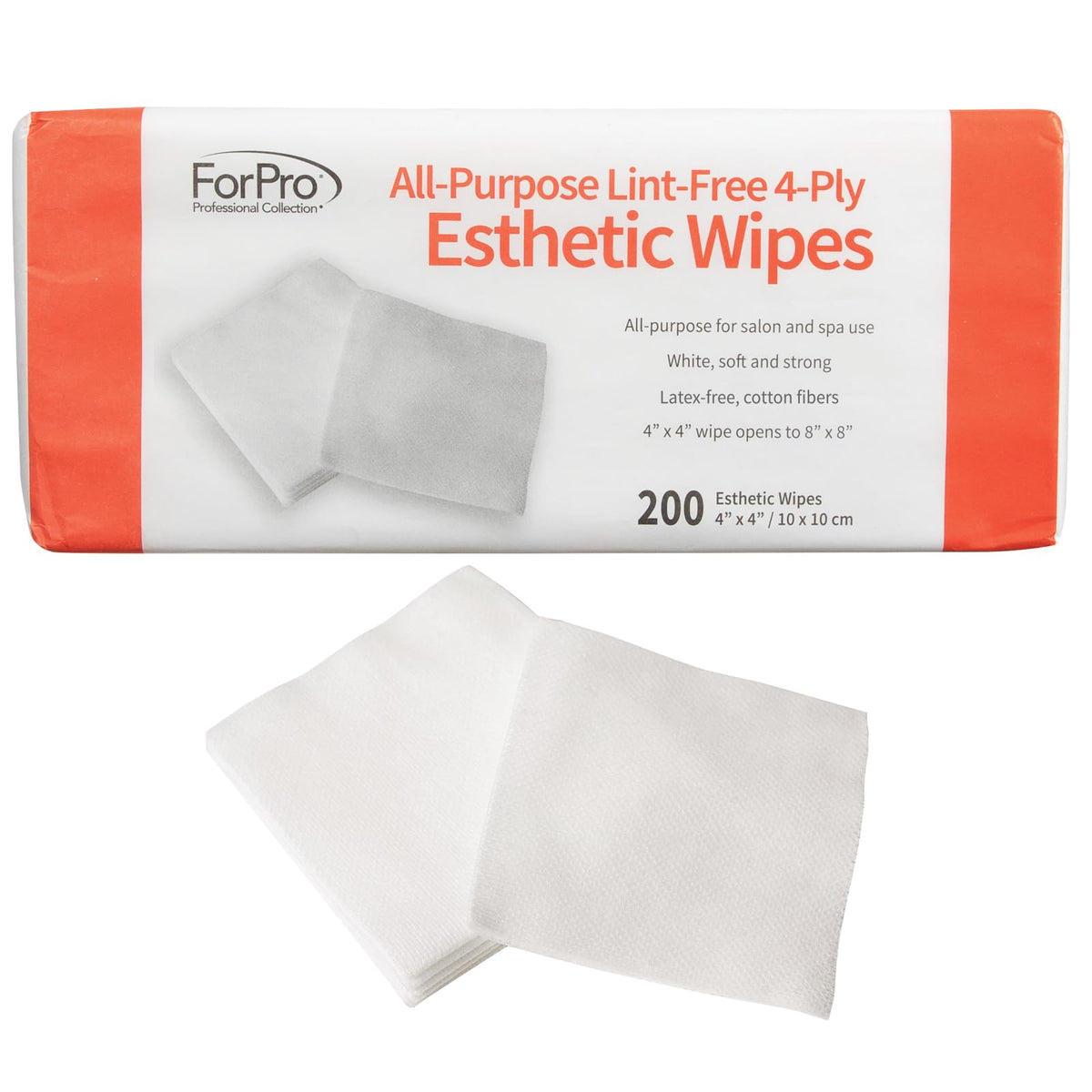 ForPro Professional Collection Lint-Free Esthetic Wipes 200ct front view