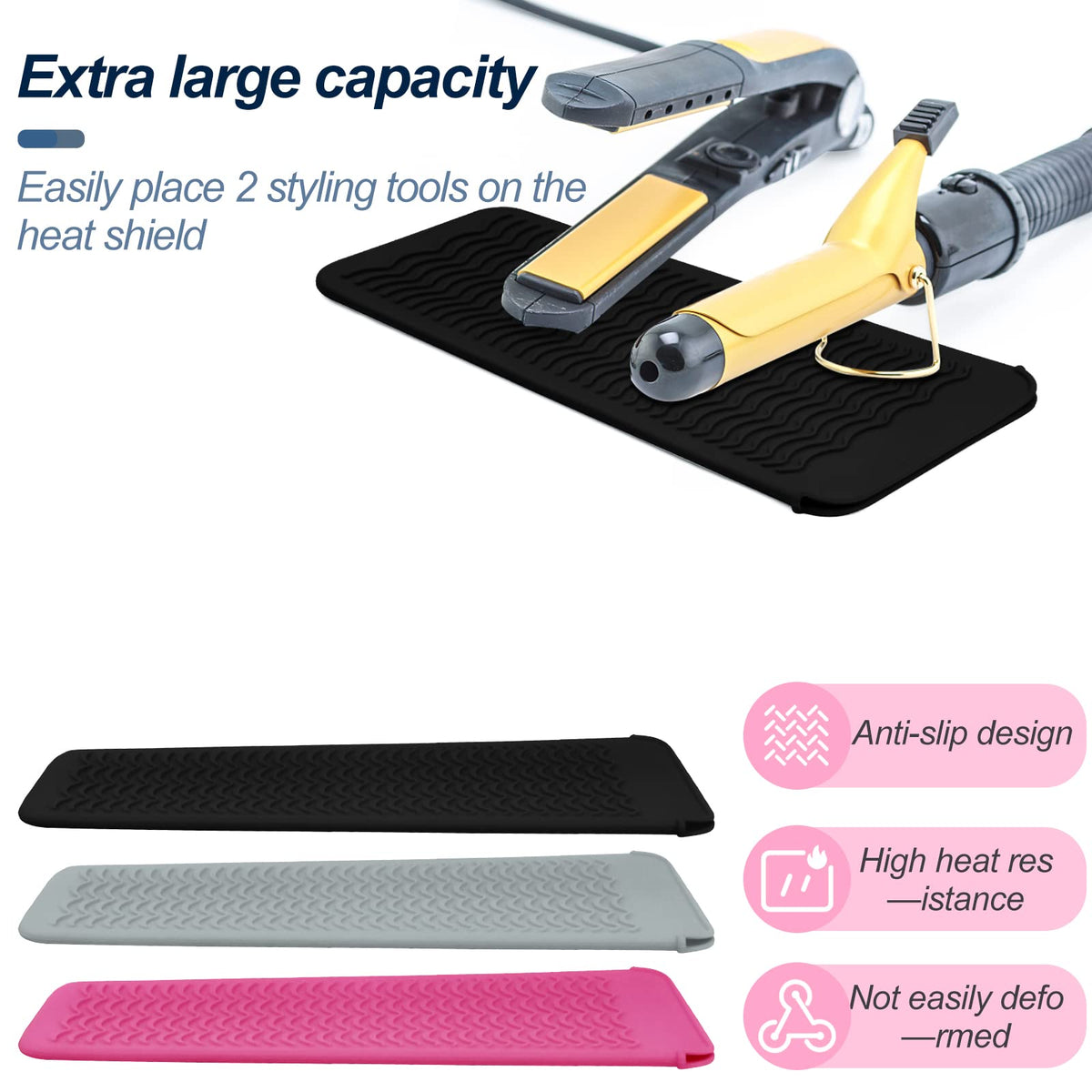 Fouews Silicone Heat Resistant Mat Pouch, side view