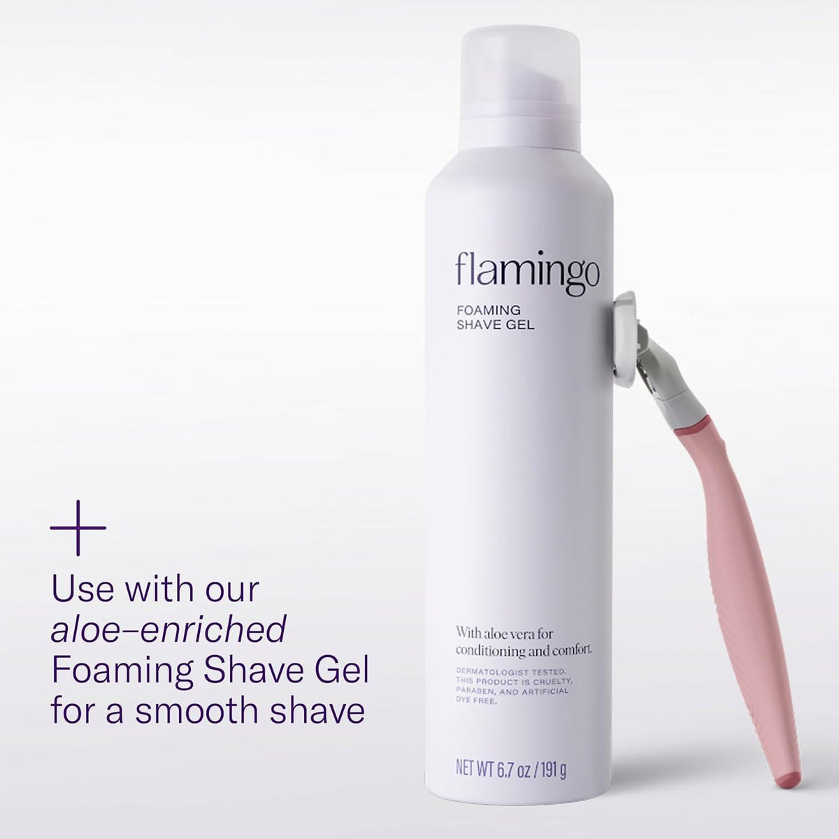Four blade refills for Flamingo shaving kit displayed on a white background