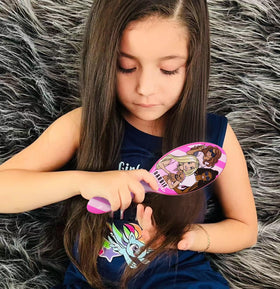 Four colourful silk feeling scrunchies from LUV HER