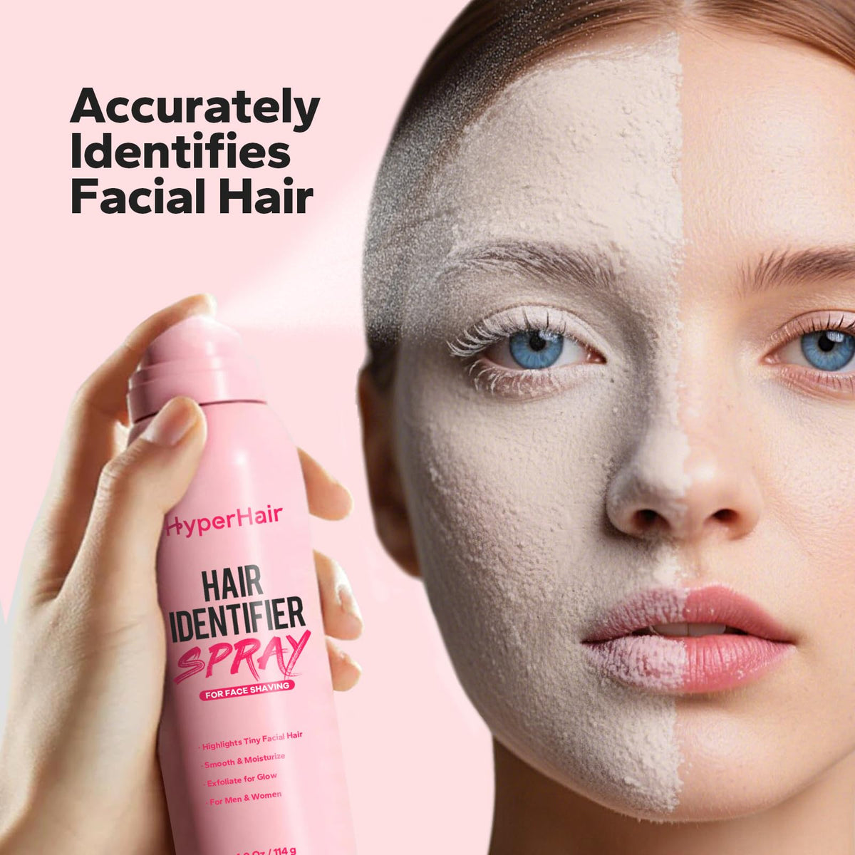 Four precision razors included with HyperHair Hair Identifier Spray