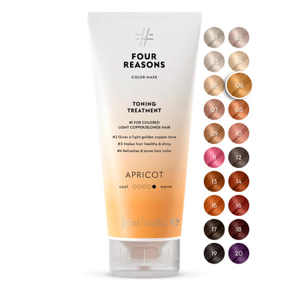 FOUR REASONS Color Mask Apricot front view with packaging