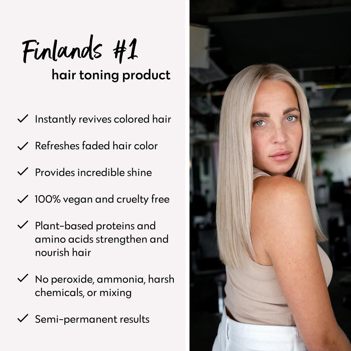 FOUR REASONS Color Mask Cool Sand Blonde on light blonde hair