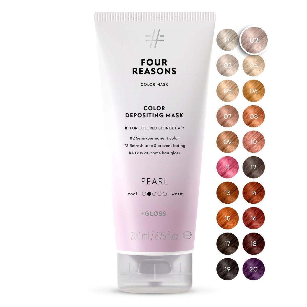 FOUR REASONS Color Mask Pearl Blonde 220g front view