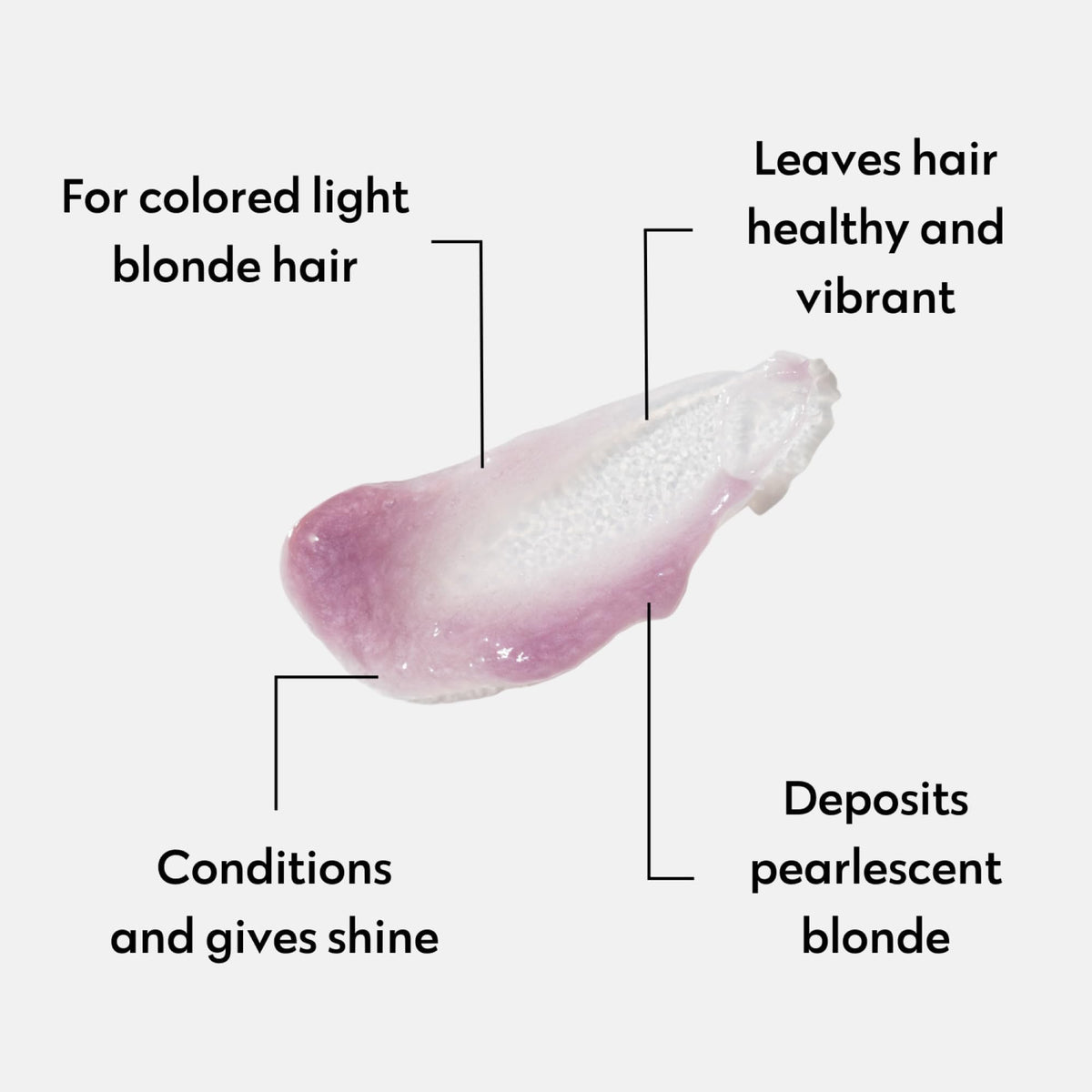FOUR REASONS Color Mask Pearl Blonde 220g texture close-up