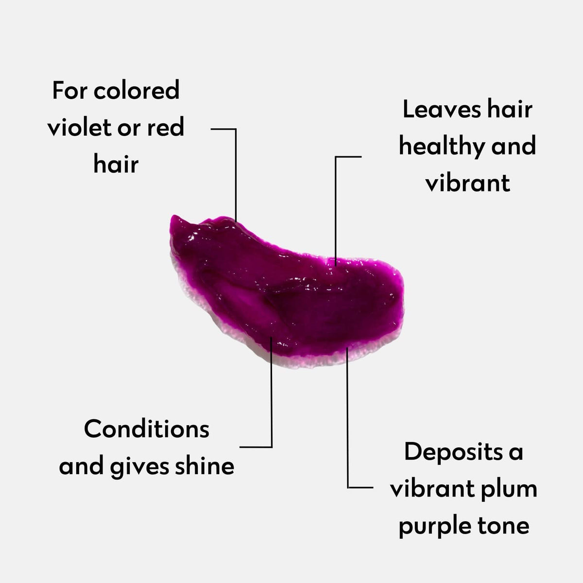 FOUR REASONS Color Mask Plum back view with ingredients