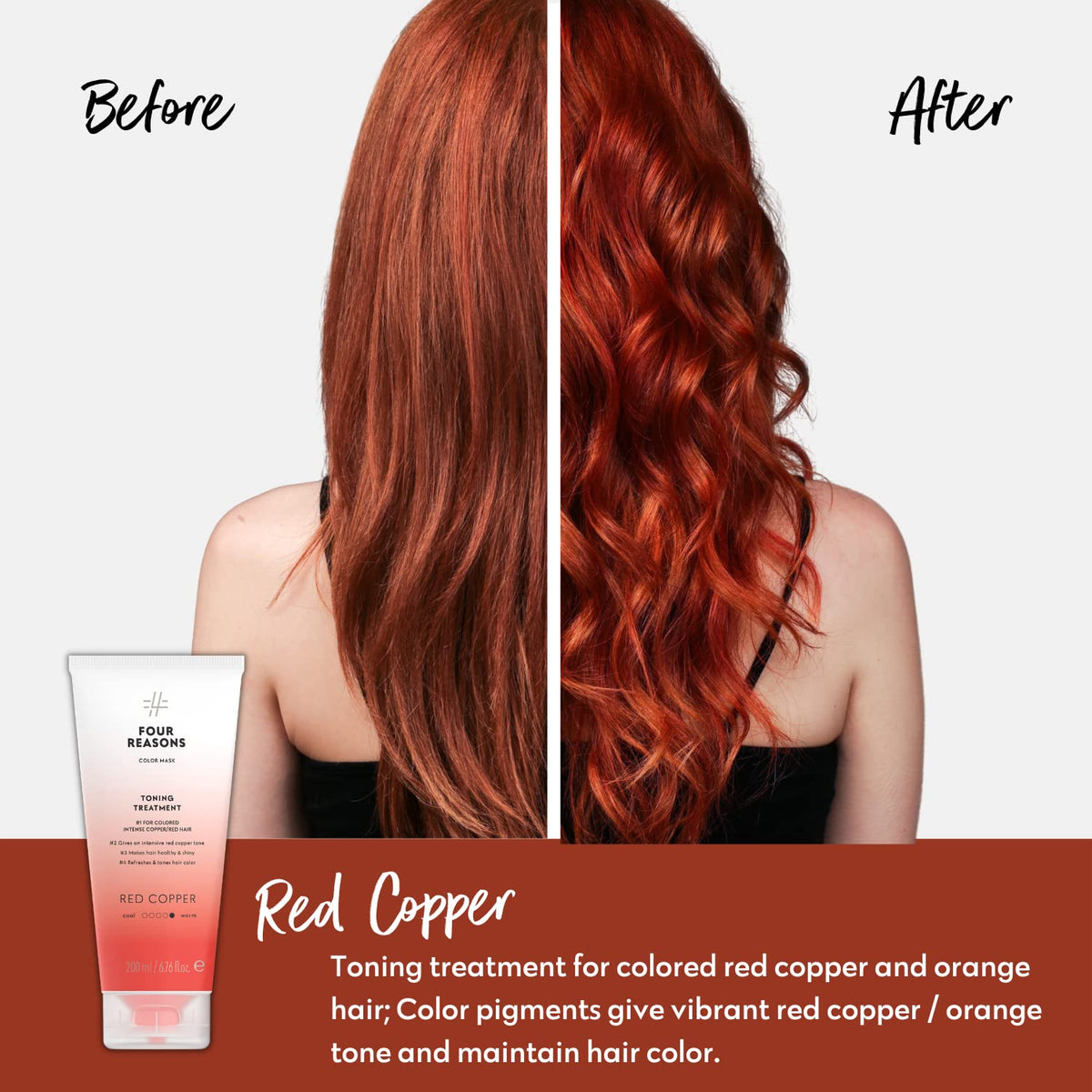 FOUR REASONS Color Mask Red Copper packaging