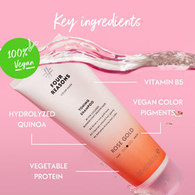 FOUR REASONS Color Mask Rose Gold on hair strands
