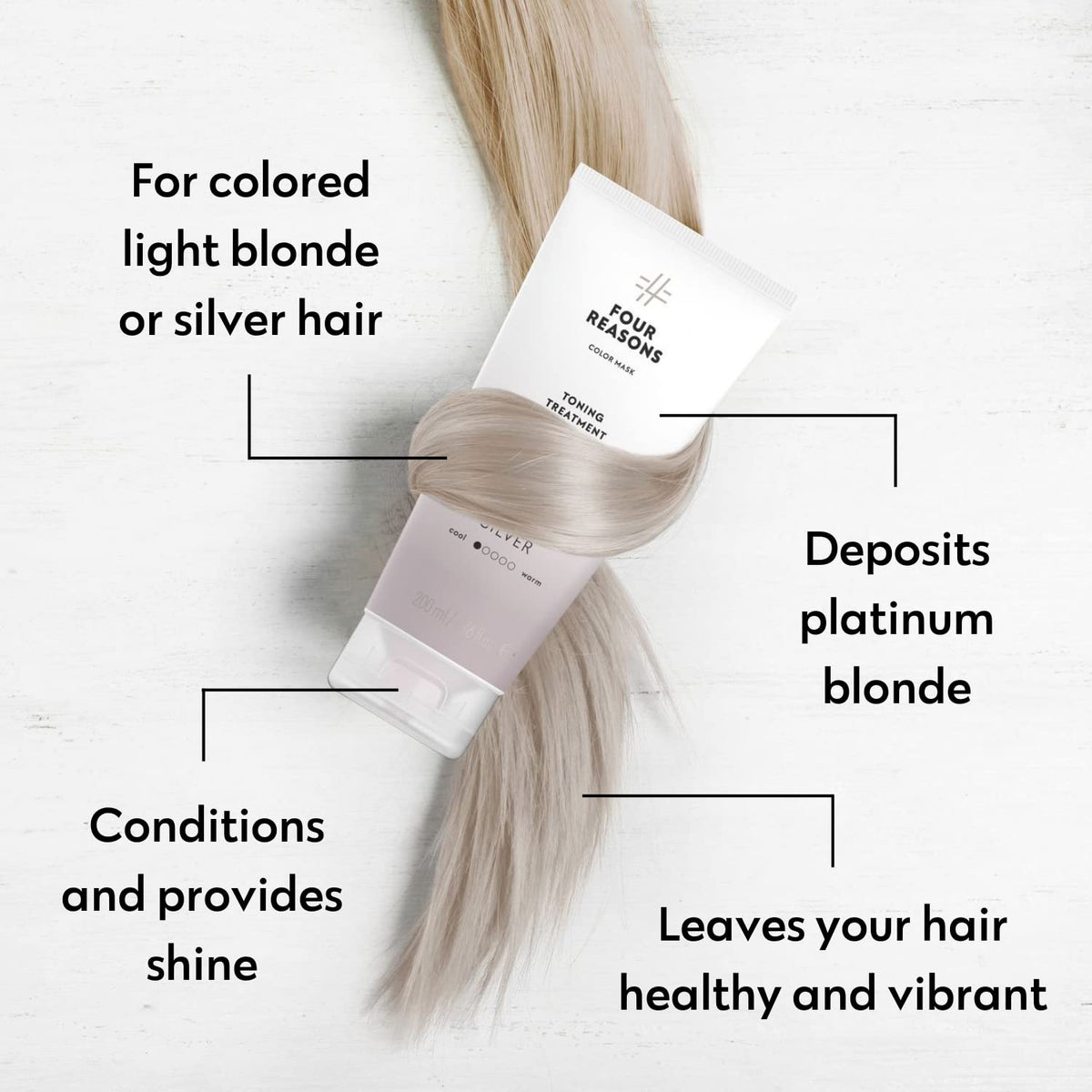 FOUR REASONS Colour Mask Silver application scene in shower