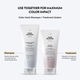 FOUR REASONS Colour Mask Silver displayed on a bathroom shelf