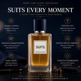 Fragrance World Suits Eau de Parfum bottle side view