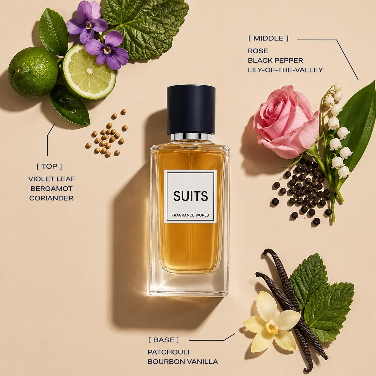 Fragrance World Suits Eau de Parfum sleek modern bottle