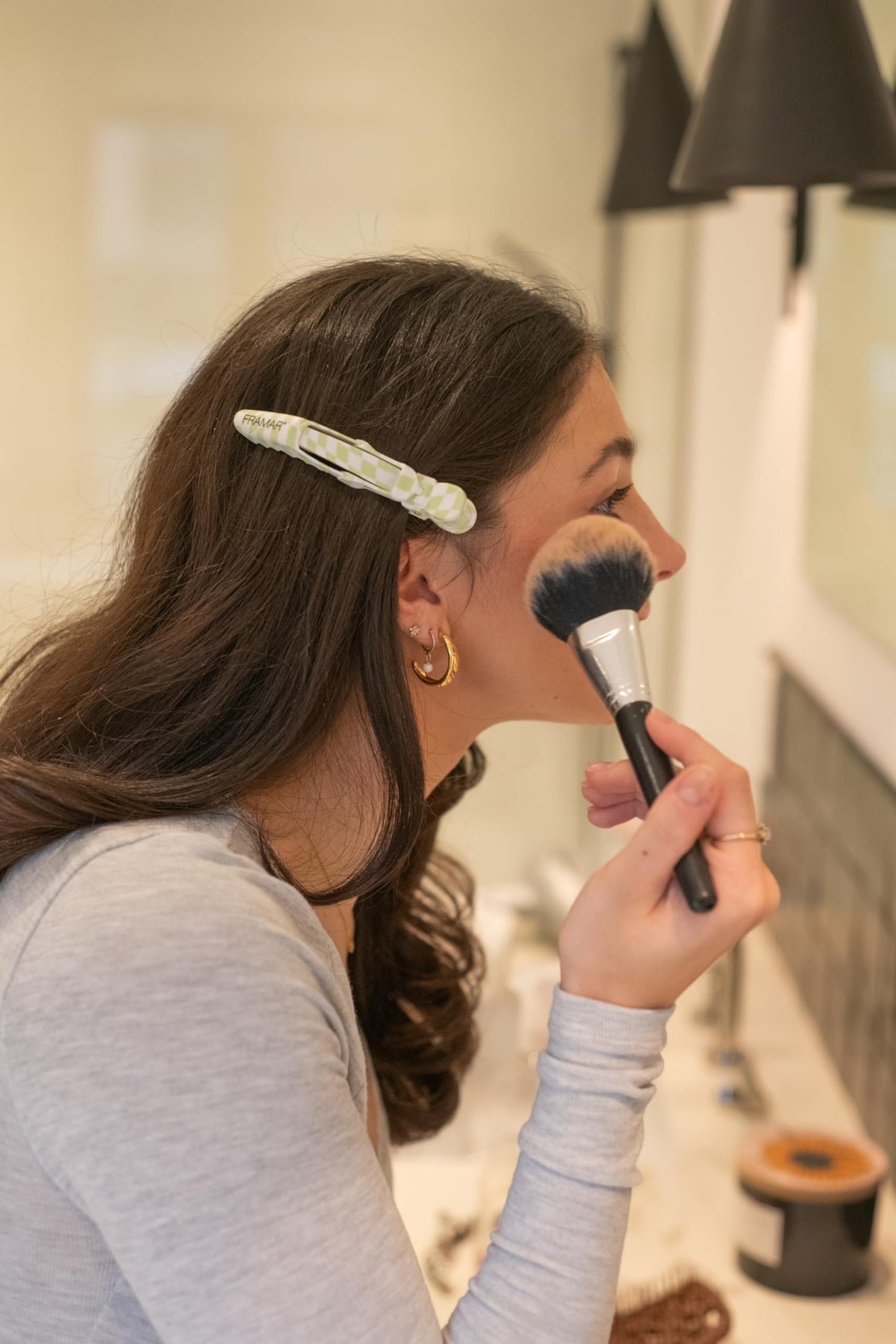 FRAMAR Alligator Clips on a hair styling station