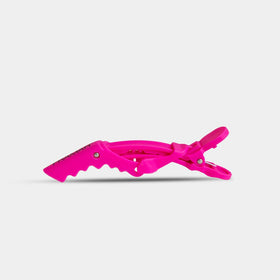 FRAMAR Gator Grips Pink Styling Hair Clips close-up of rubberized texture