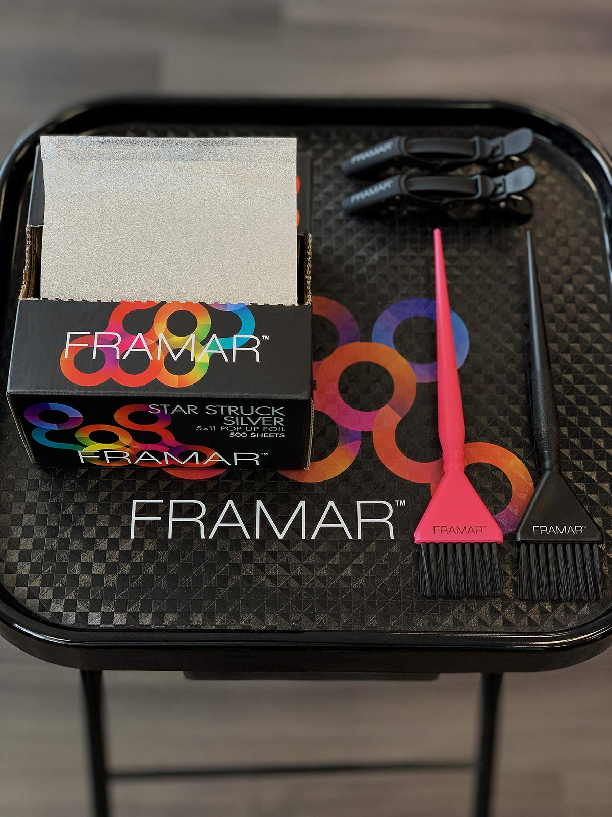 FRAMAR Silver Hair Foils embossed surface detail