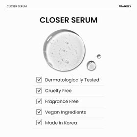 FRANKLY Closer Serum Jumbo with a measuring spoon for dosage