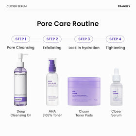 FRANKLY Closer Serum Mega Jumbo 3.38 fl oz application on face