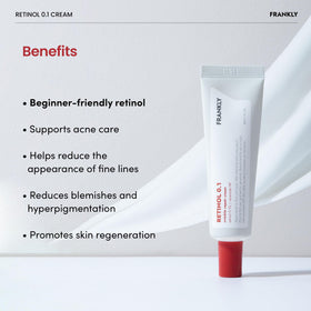 FRANKLY Retinol 0.1% Cream applied on skin