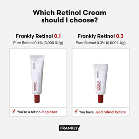 FRANKLY Retinol 0.3% Cream on a bathroom counter