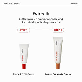 FRANKLY Retinol 0.3% Cream with skincare routine products