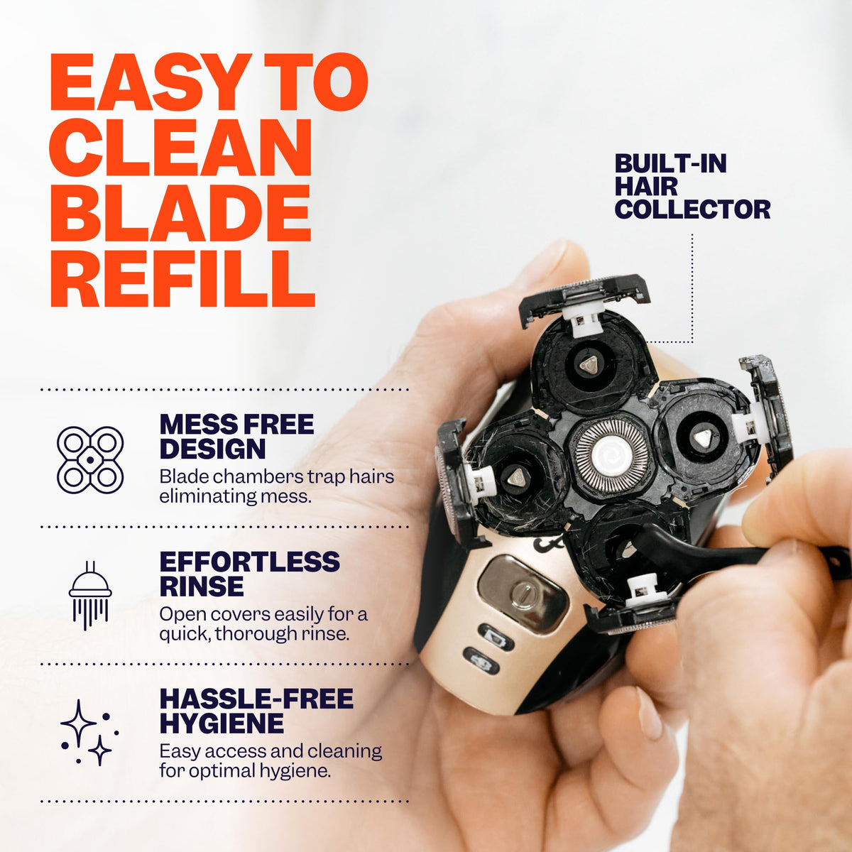 Freebird FlexSeries blades on a bathroom counter
