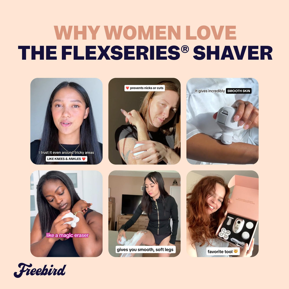 Freebird FlexSeries Electric Razor with battery indicator