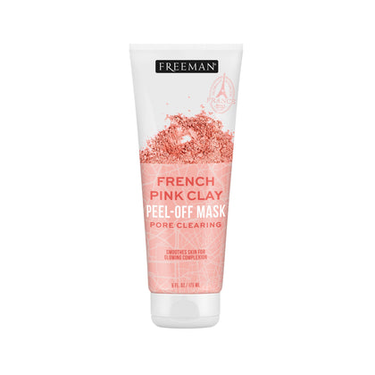 Freeman French Pink Clay Peel-Off Mask front view, 6 fl oz