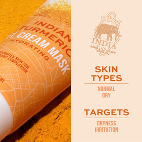 Freeman Indian Turmeric Gel Cream Facial Mask application on skin