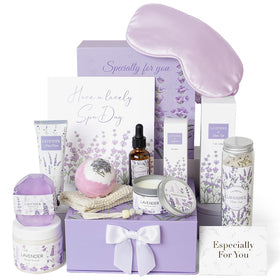 Frerdui Lavender Spa Gifts Set including bath salts and body scrub