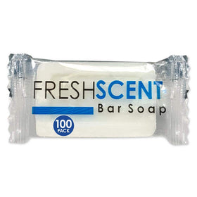 Freshscent Bar Soap 100 Pack front view with packaging