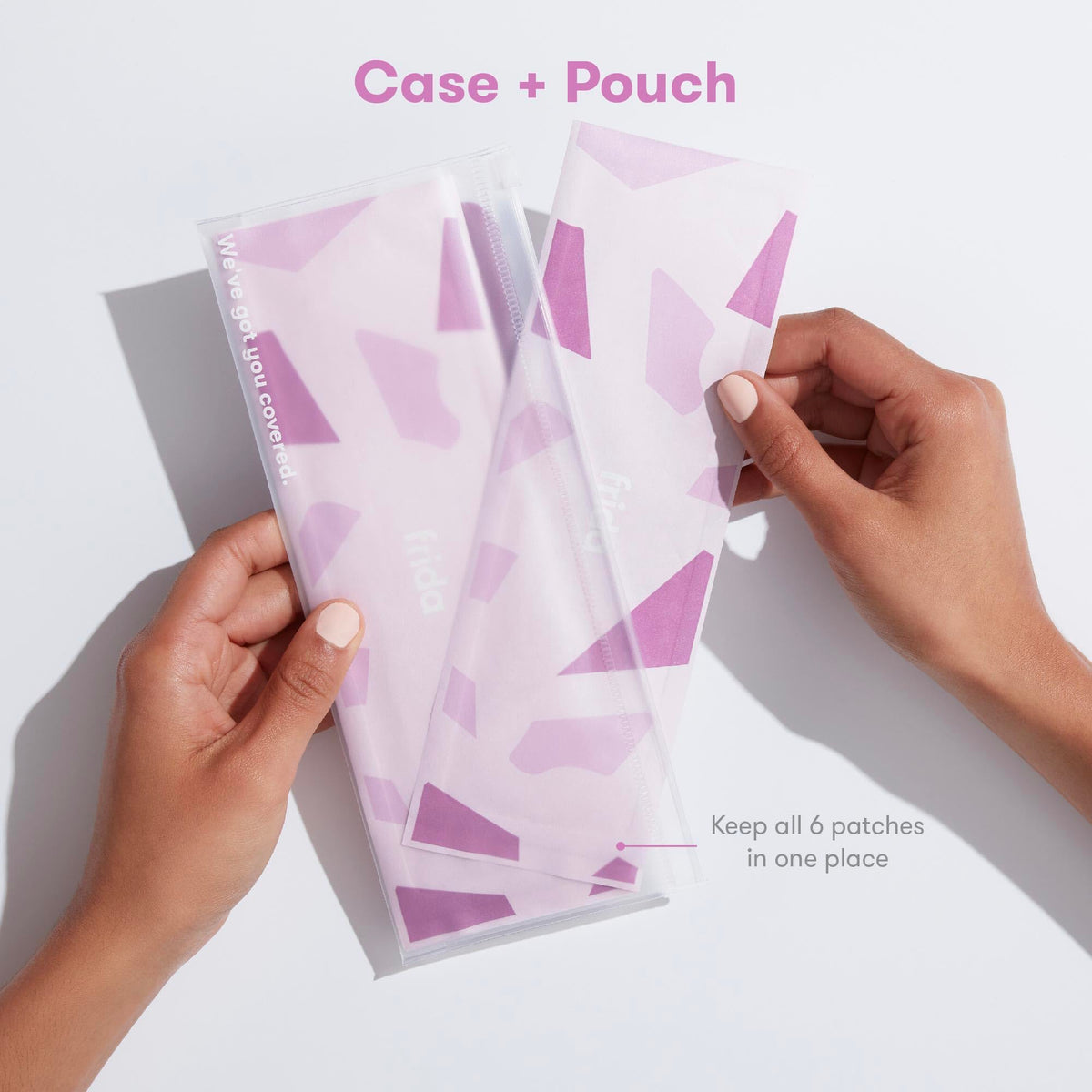 Frida Mom silicone patches in use during bathing