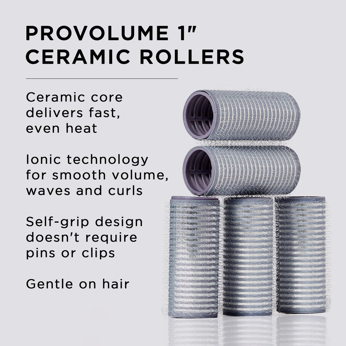 Fromm ProVolume hair rollers showing ceramic thermal core