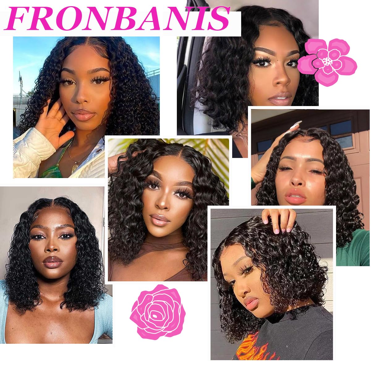 Fronbanis 8-inch bob wig on a mannequin