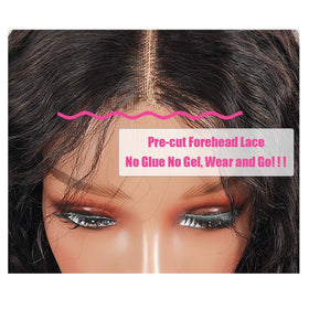 Fronbanis human hair bob wig with pre-trimmed lace