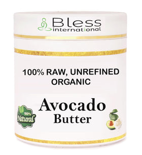 Front view of Bless International Organic Raw Avocado Butter 520g packaging