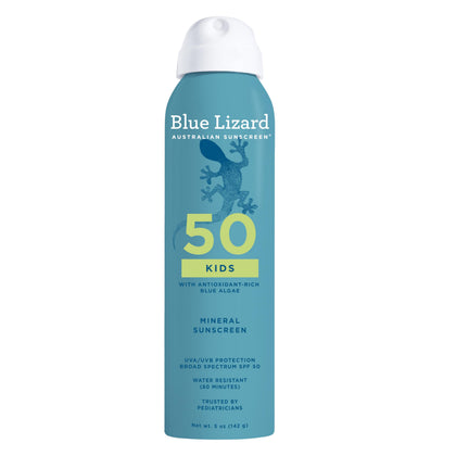 Front view of BLUE LIZARD Kids Mineral Sunscreen Spray SPF 50+ 5 fl oz