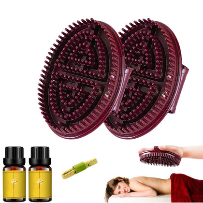 Front view of Generic Meridian Massage Brush set