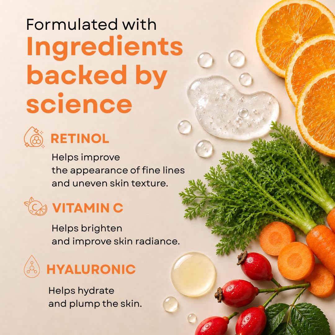 Front view of GLEOW Vitamin C Serum bottle